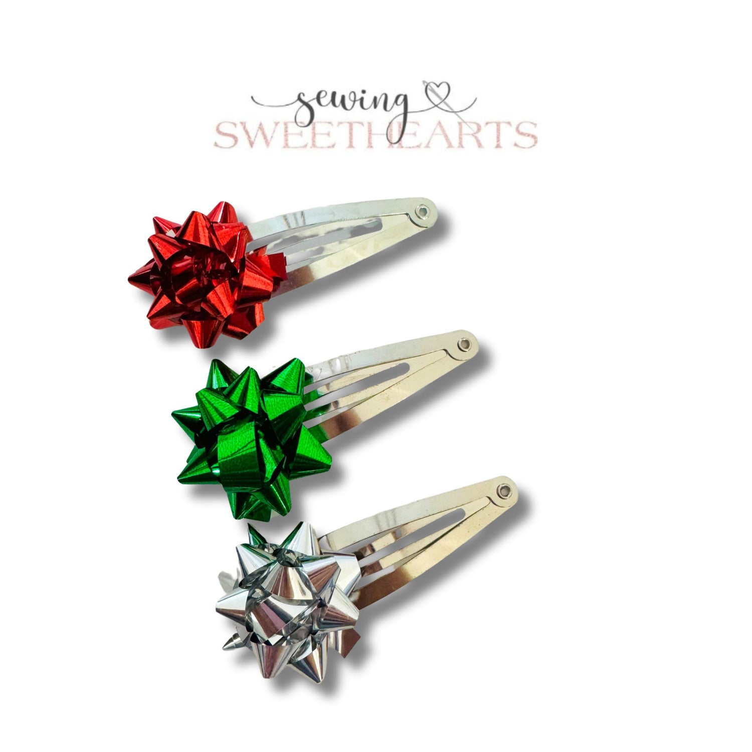 Christmas Bow Clip  Sewing Sweethearts   