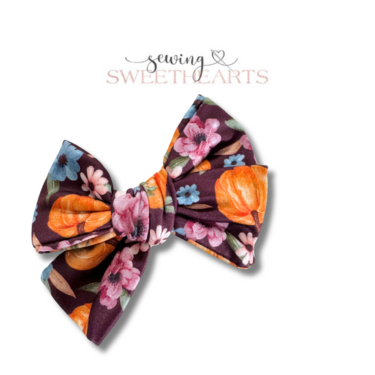 Pumpkin Garden Bow  Sewing Sweethearts   