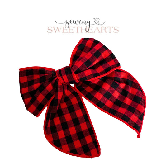 Buffalo Red Sailor Bow  Sewing Sweethearts   