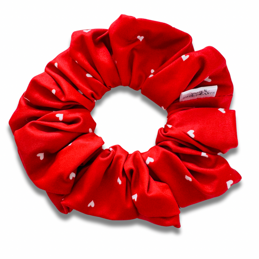 Red Hearts Scrunchie Sewing Sweethearts