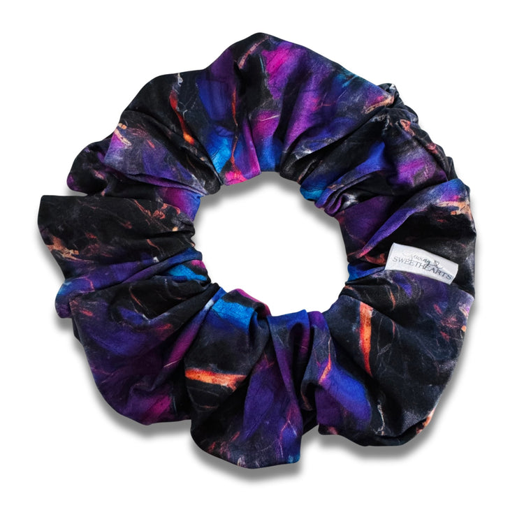 Black & Purple Marble Scrunchie  Sewing Sweethearts   