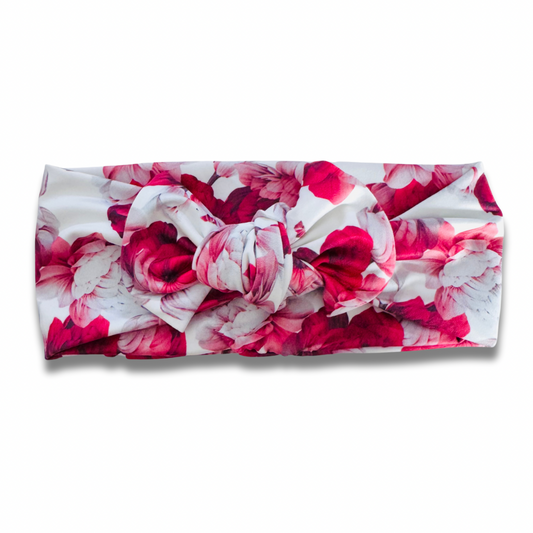 Red Peony Sweetie Headband Sewing Sweethearts