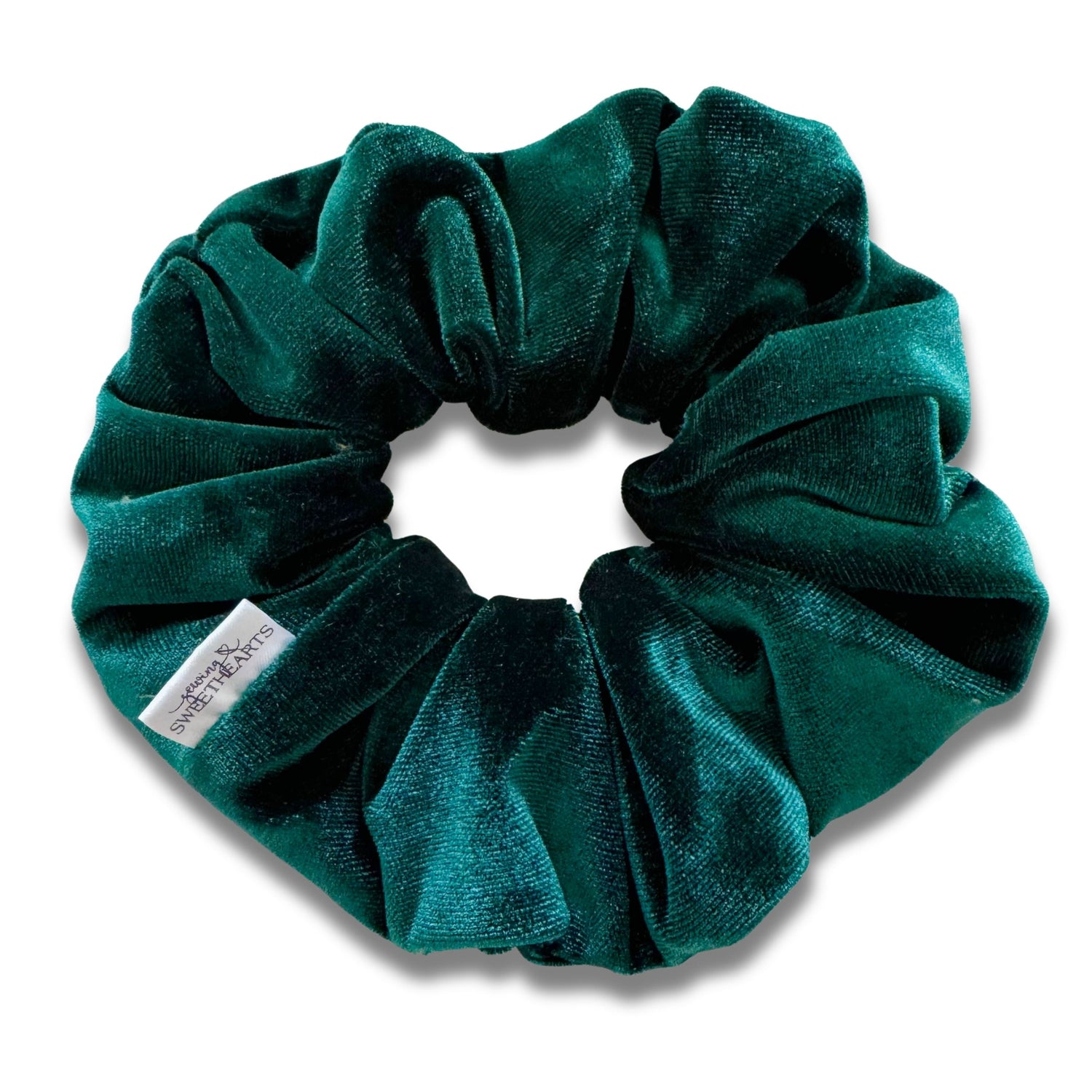 Forest Green Velvet Scrunchie  Sewing Sweethearts   