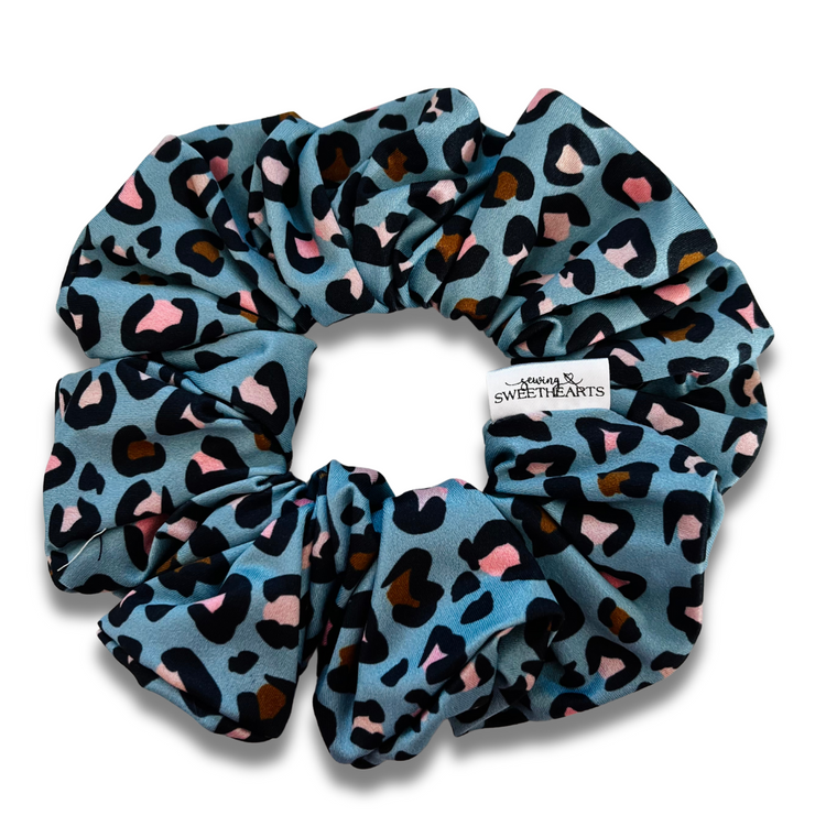 Sage Leopard Scrunchie  Sewing Sweethearts   