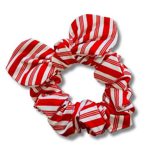 Candy Cane Stripe *PREORDER** Bow Scrunchie  Sewing Sweethearts   