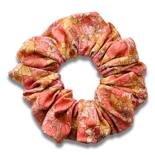 Mama Orange Florals Scrunchie  Sewing Sweethearts   