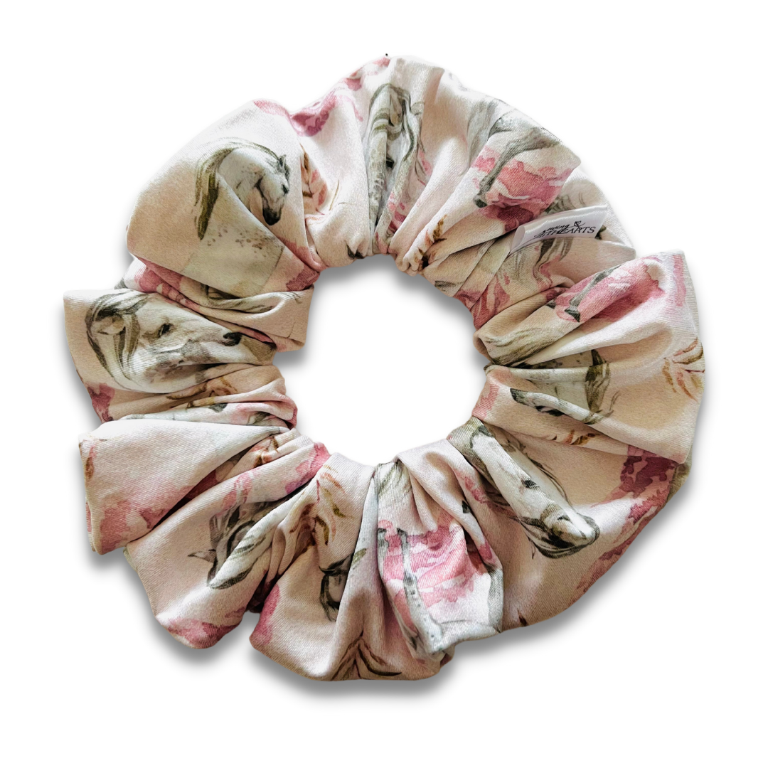 White Horses Scrunchie  Sewing Sweethearts   