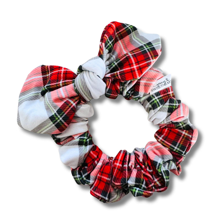 Holiday Plaid Bow Scrunchie  Sewing Sweethearts   