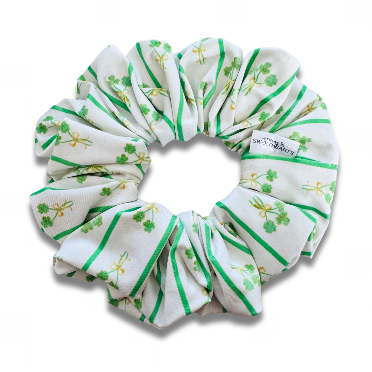 Shamrock Stripe Scrunchie Sewing Sweethearts