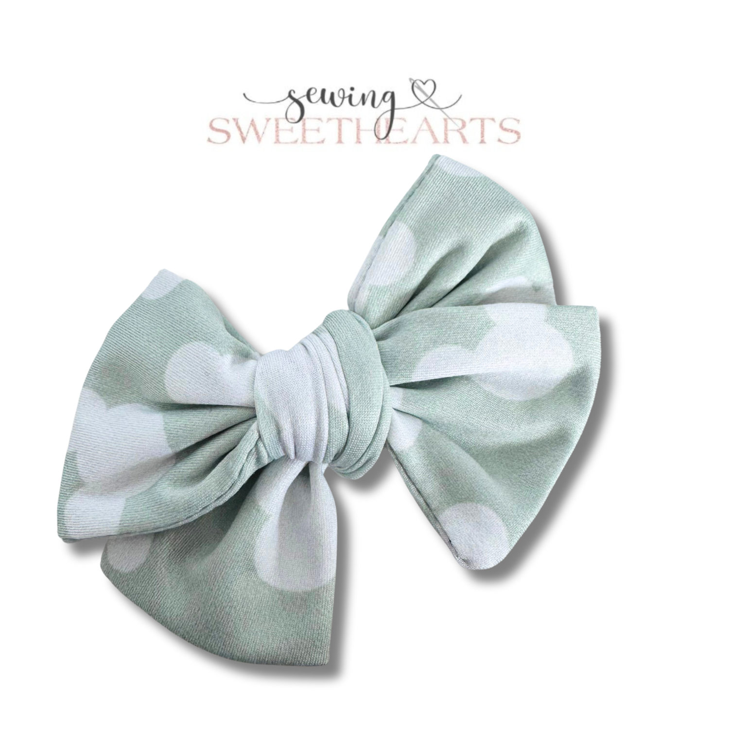 Sage Mouse Bow Sewing Sweethearts