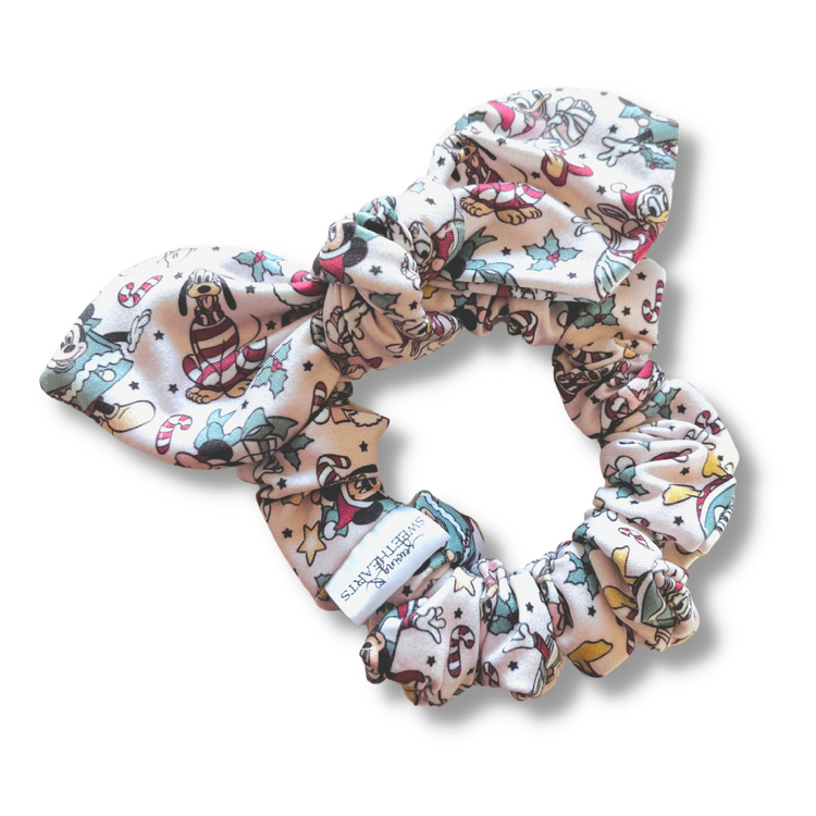 Holiday Clubhouse Bow Scrunchie  Sewing Sweethearts   