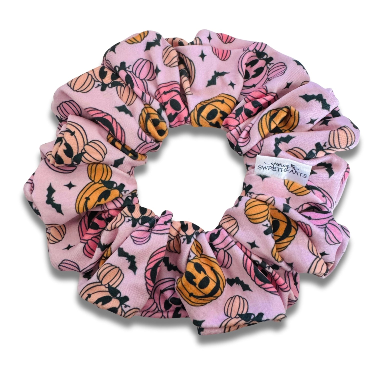 Pink Mouse Pumpkins Scrunchie  Sewing Sweethearts   