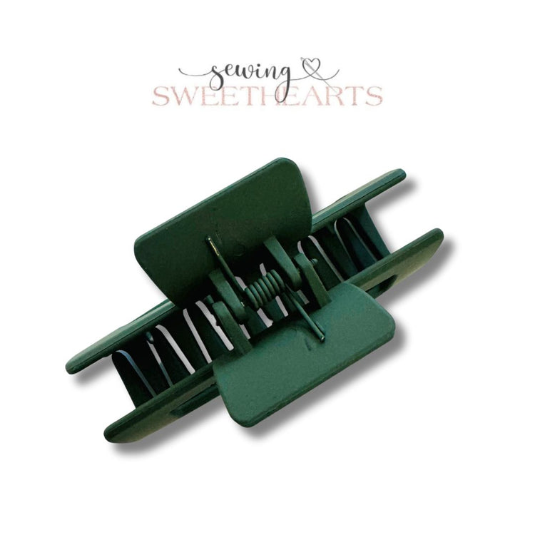 Fall Claw Clips / 8.5 cm  Sewing Sweethearts Dark Green  