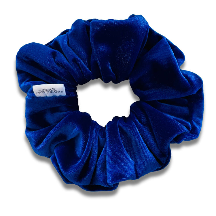 Royal Blue Velvet Scrunchie  Sewing Sweethearts   