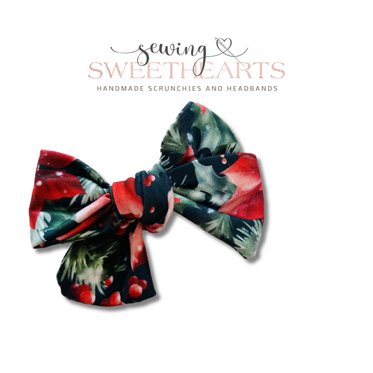 Poinsettia Bow Sweet Minis Sewing Sweethearts   