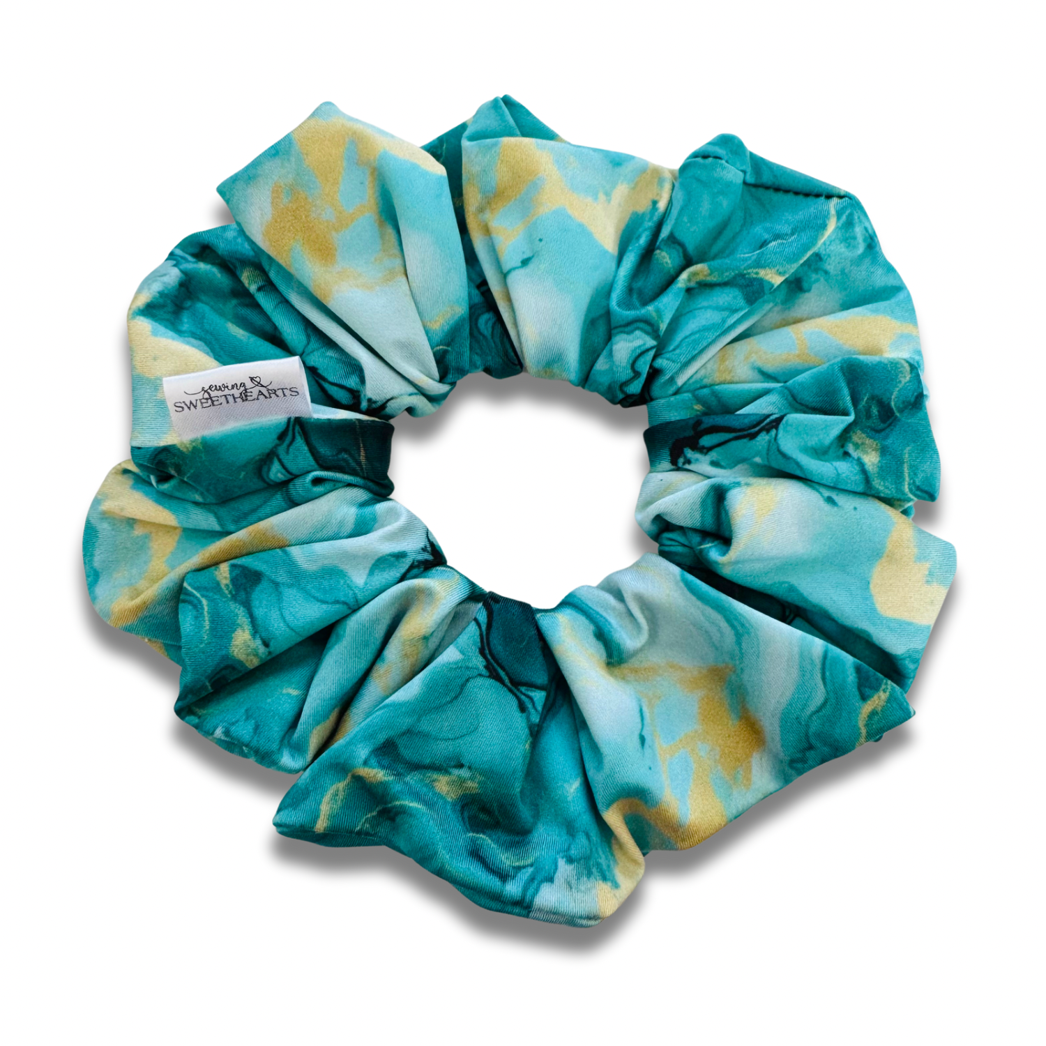 Green Geode Scrunchie Sewing Sweethearts