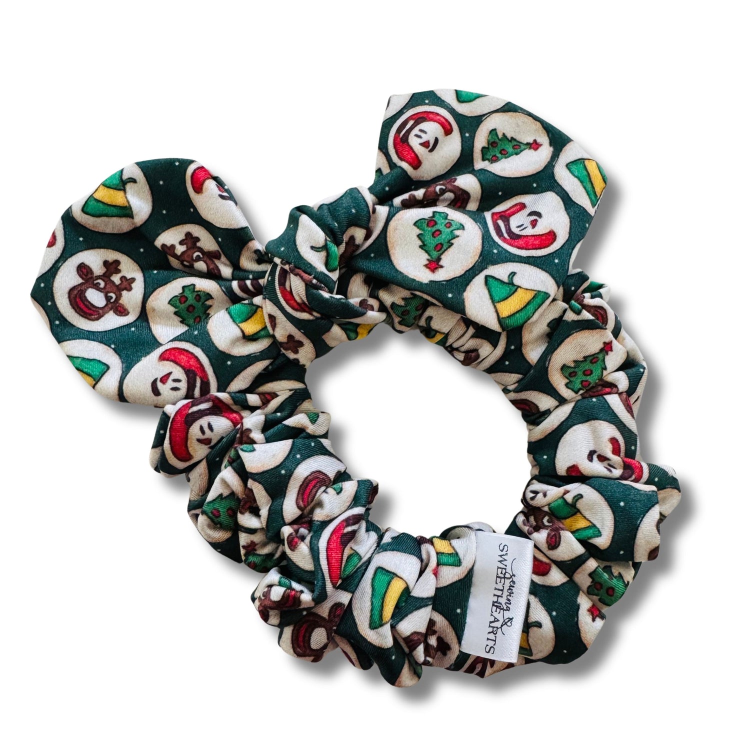 Christmas Cookies Bow Scrunchie  Sewing Sweethearts   