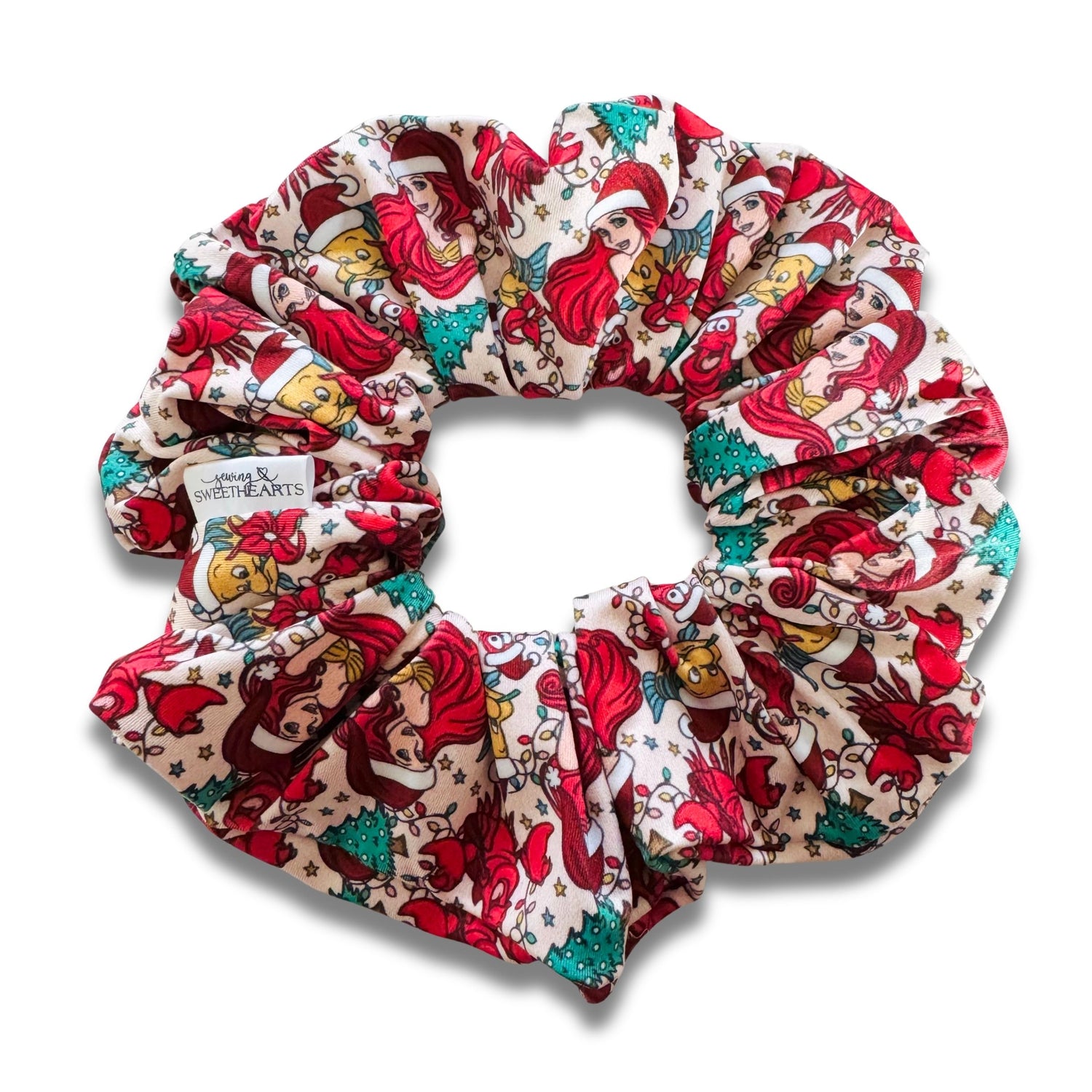 Mermaid Christmas Princess Scrunchie  Sewing Sweethearts   