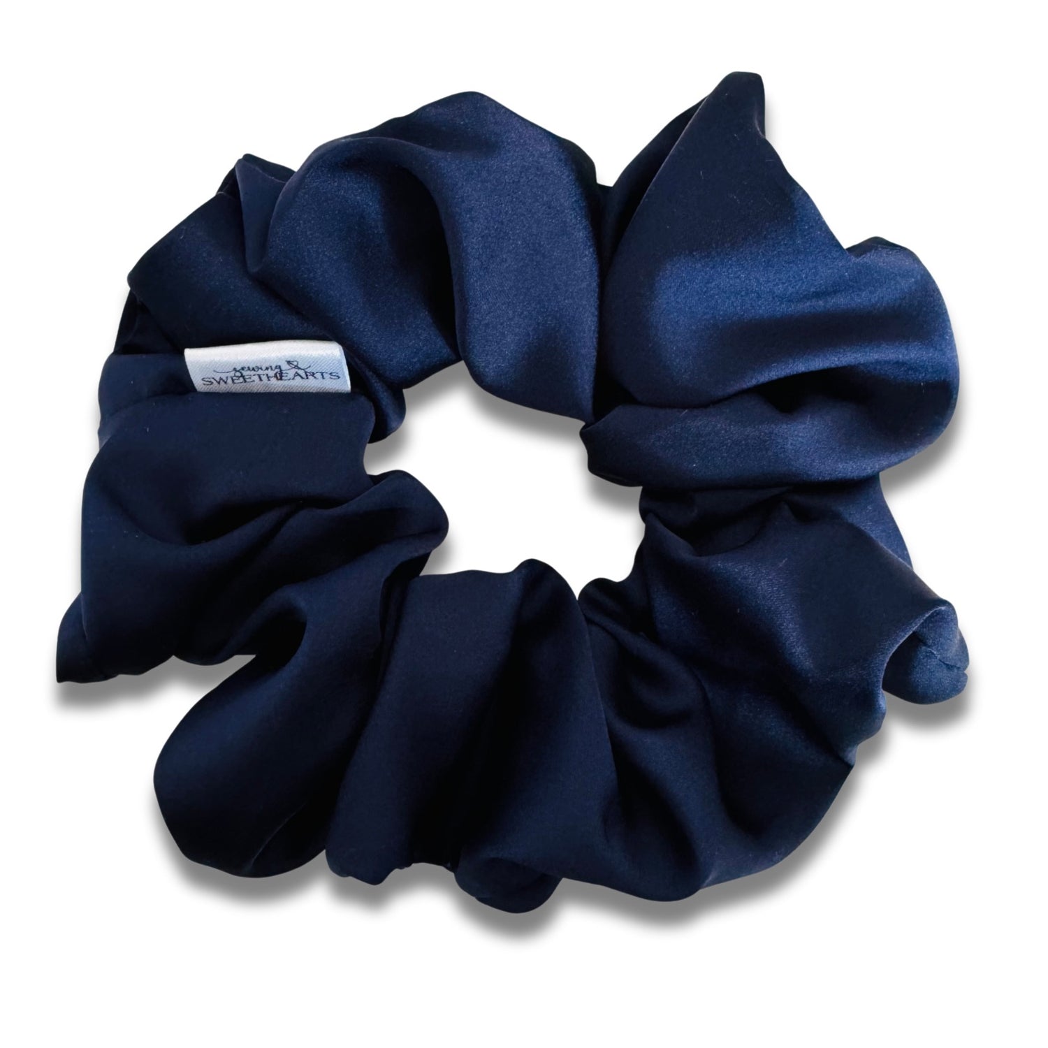 Navy Satin Scrunchie  Sewing Sweethearts   