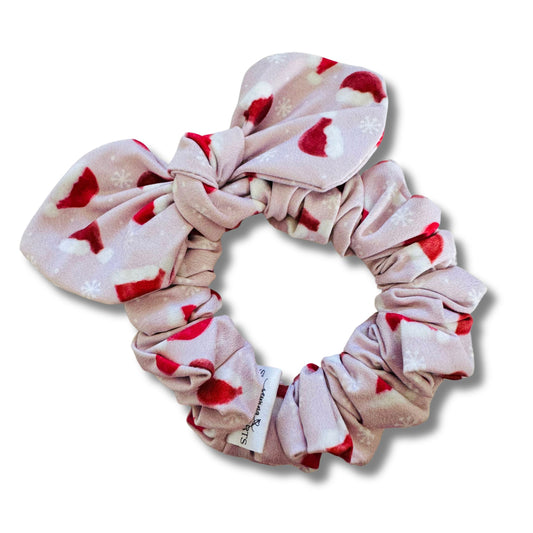 Santa Hats Bow Scrunchie  Sewing Sweethearts   