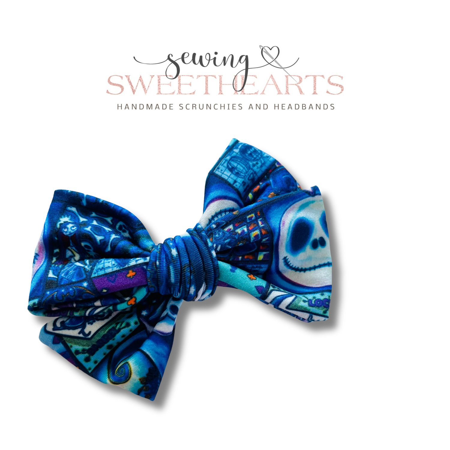 Blue Nightmare Bow Sweet Minis Sewing Sweethearts   