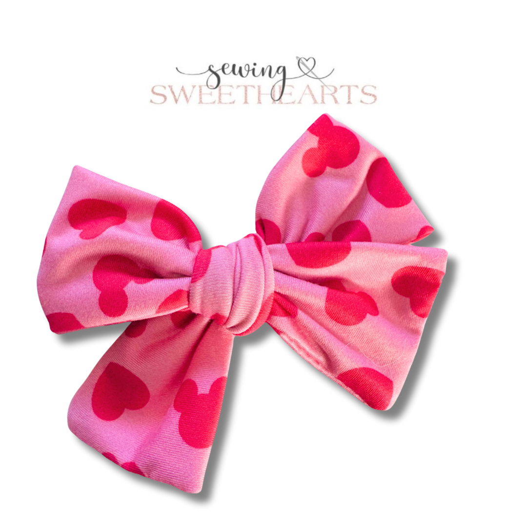 Mouse Hearts Bow Sewing Sweethearts