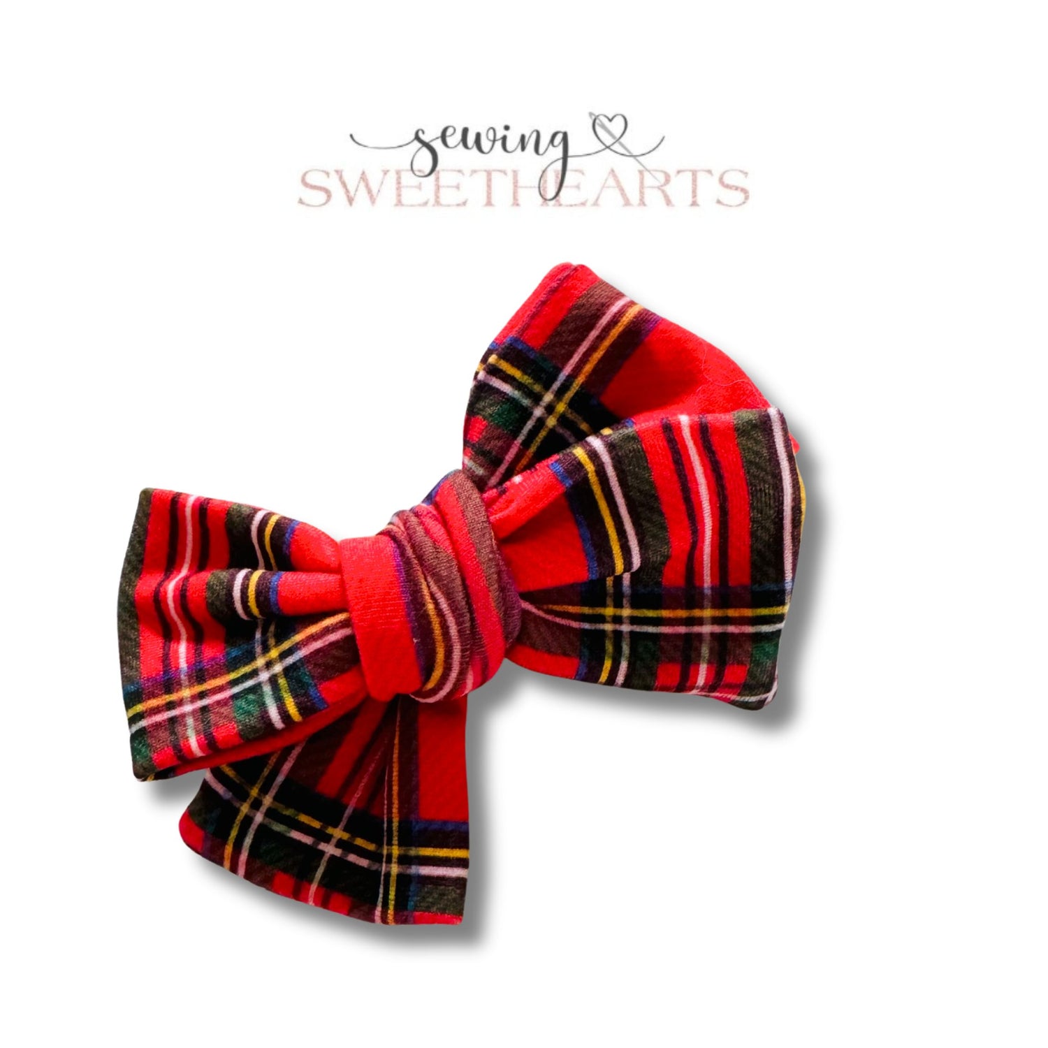 Red Plaid Bow  Sewing Sweethearts   