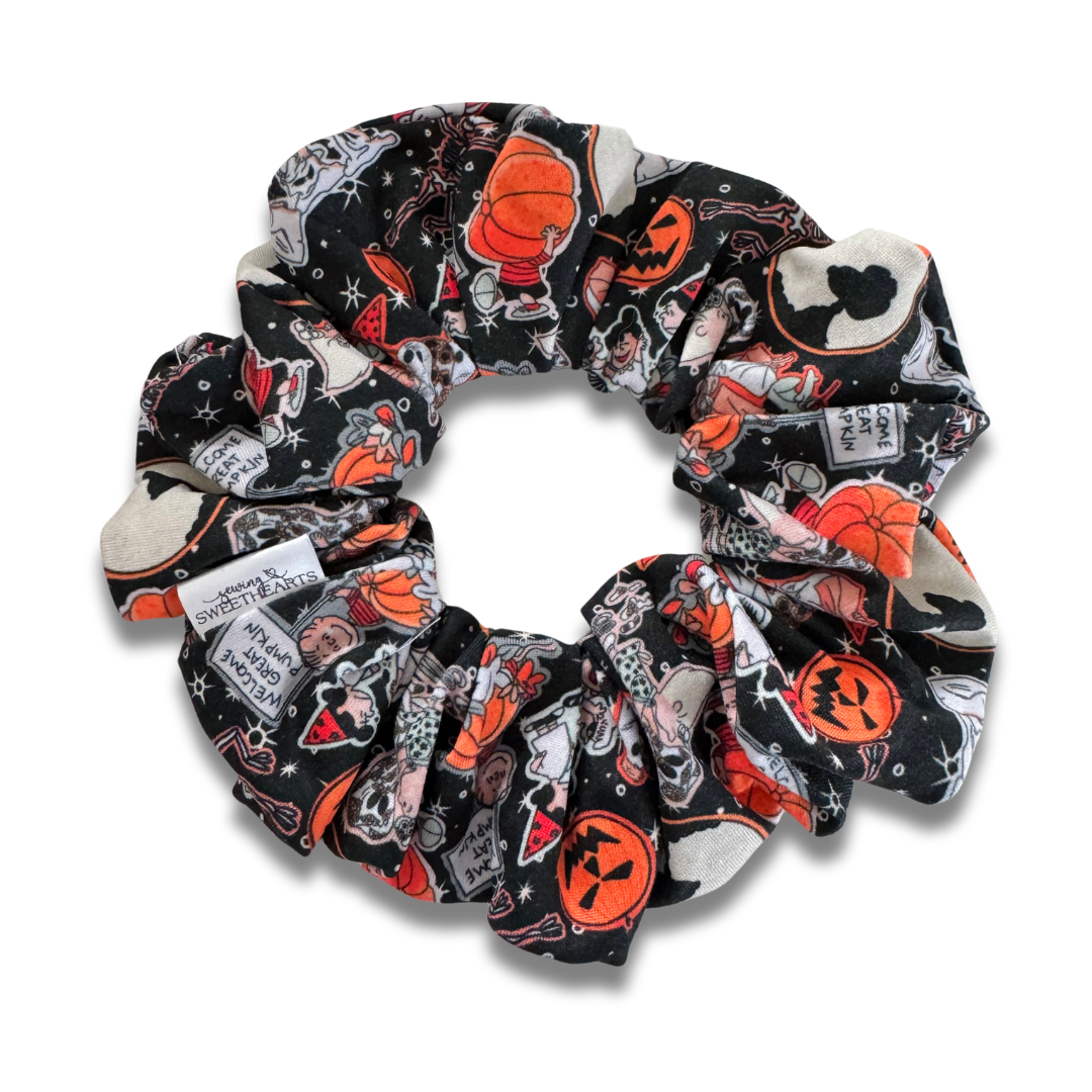 Peanuts Great Pumpkin Scrunchie  Sewing Sweethearts   