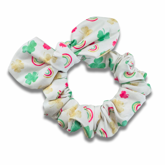 Clover Rainbow Bow Scrunchie Sewing Sweethearts