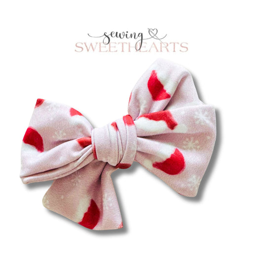 Santa Hats Bow  Sewing Sweethearts   