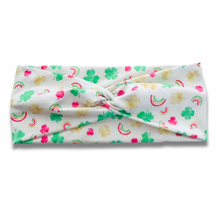 Clover Rainbow Sweetheart Headband (or removable tie option) Sewing Sweethearts Sweetheart