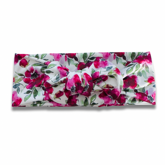 Merlot Flowers Sweetie Headband Sewing Sweethearts