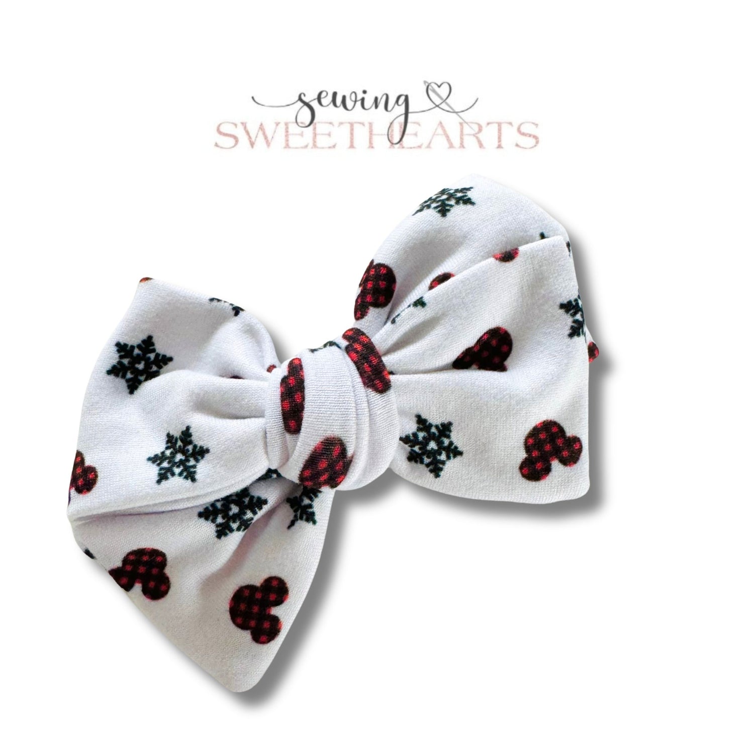 Mouse Snowflakes Bow  Sewing Sweethearts   