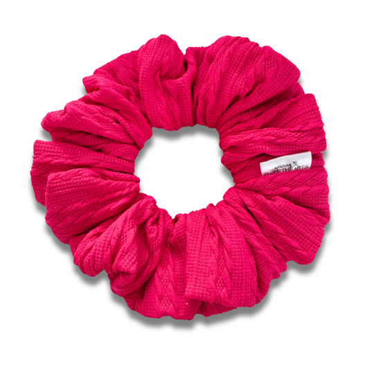 Fuchsia Sweater Knit Scrunchie Sewing Sweethearts