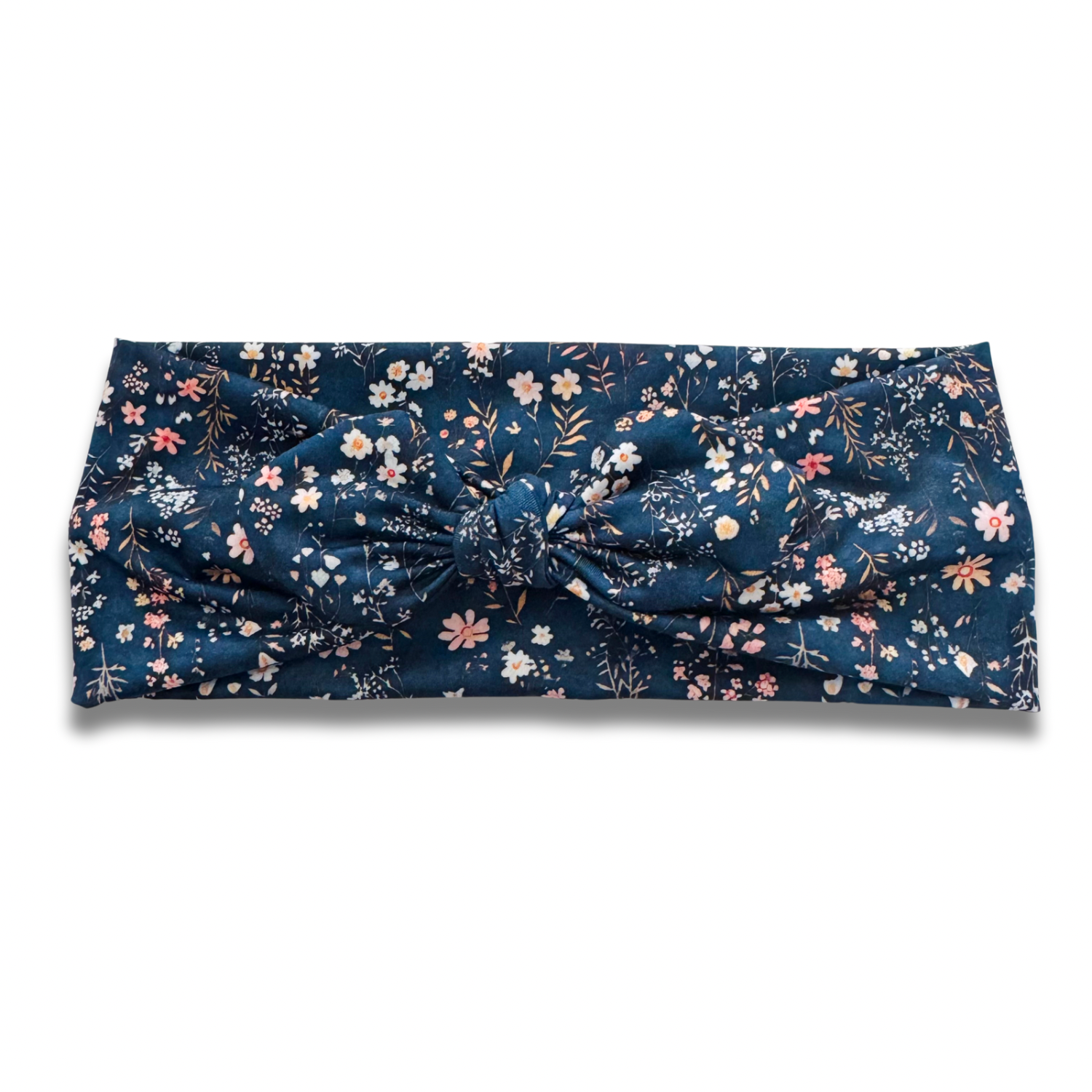 Navy Garden Sweetheart Headband (or removable tie option) Sewing Sweethearts Sweetheart with Removable Tie