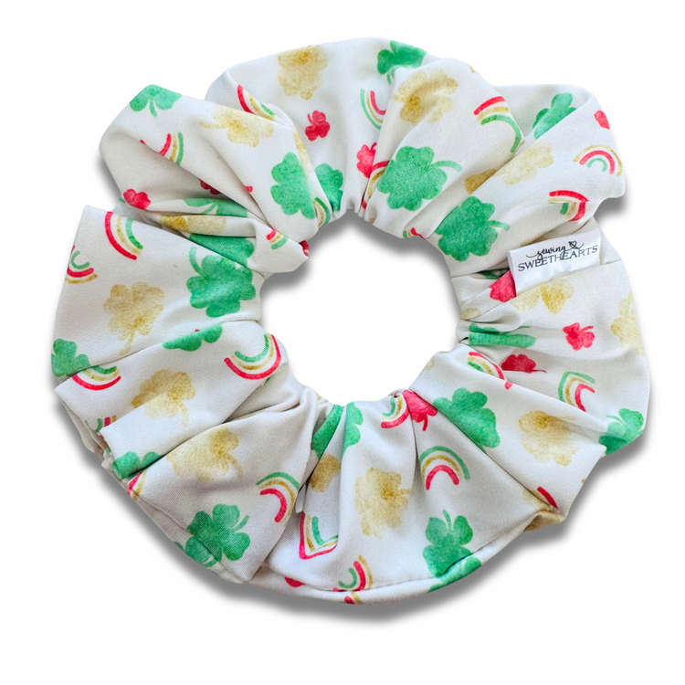 Clover Rainbow Scrunchie Sewing Sweethearts