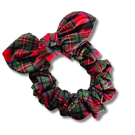 Fireplace Plaid Bow Scrunchie  Sewing Sweethearts   