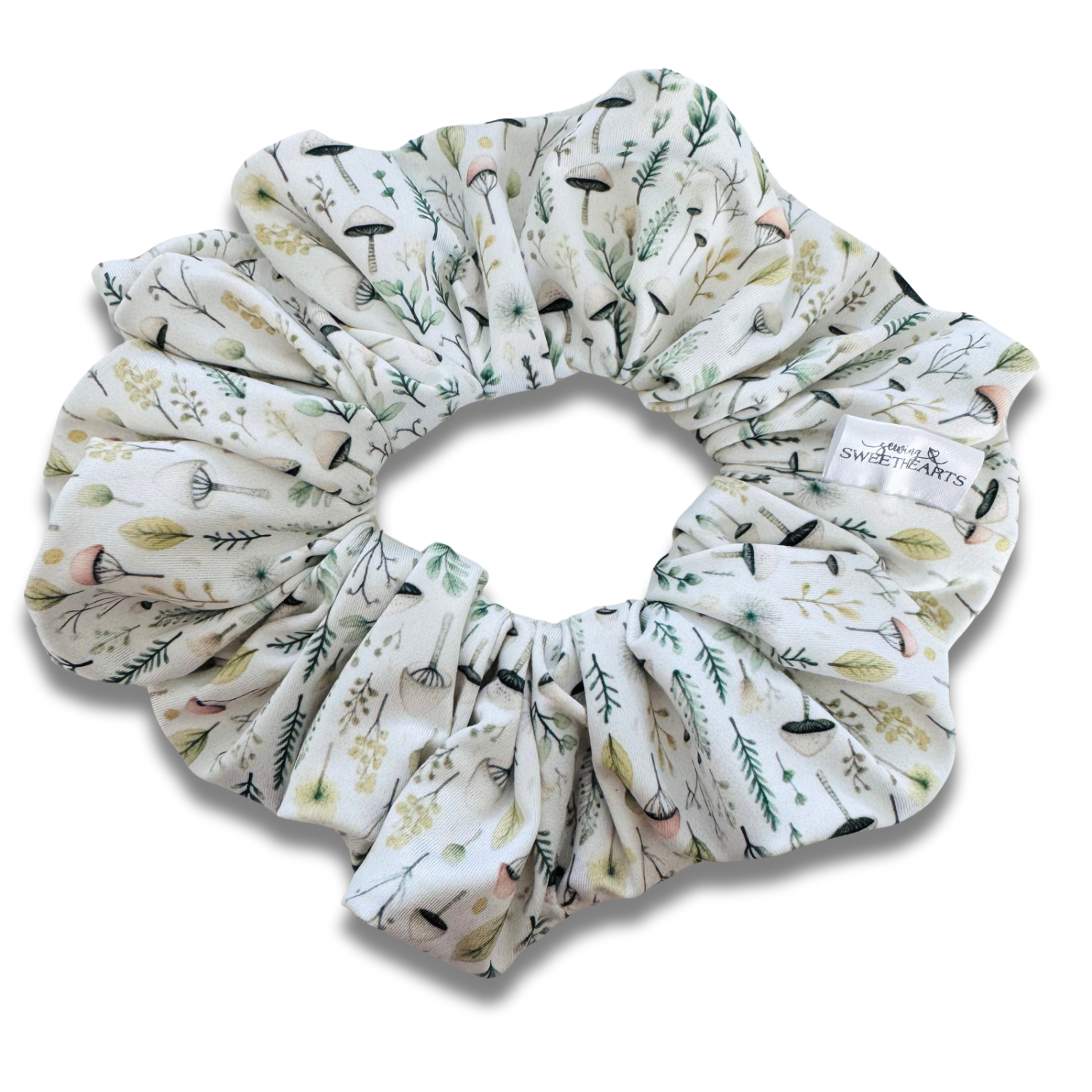 Mushroom Fields Scrunchie Sewing Sweethearts