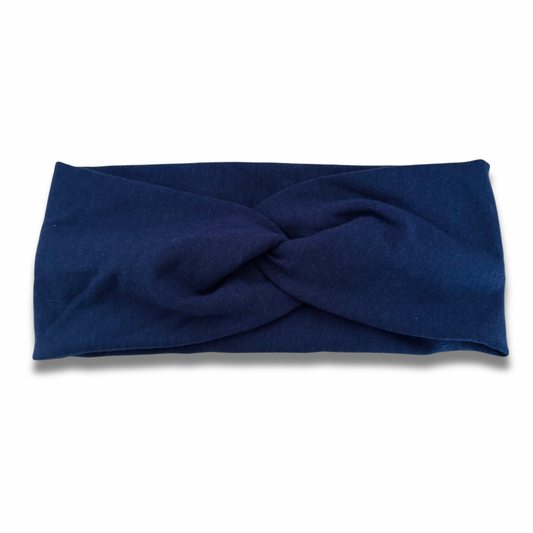 Navy Bamboo Fleece Ear Warmer Sewing Sweethearts