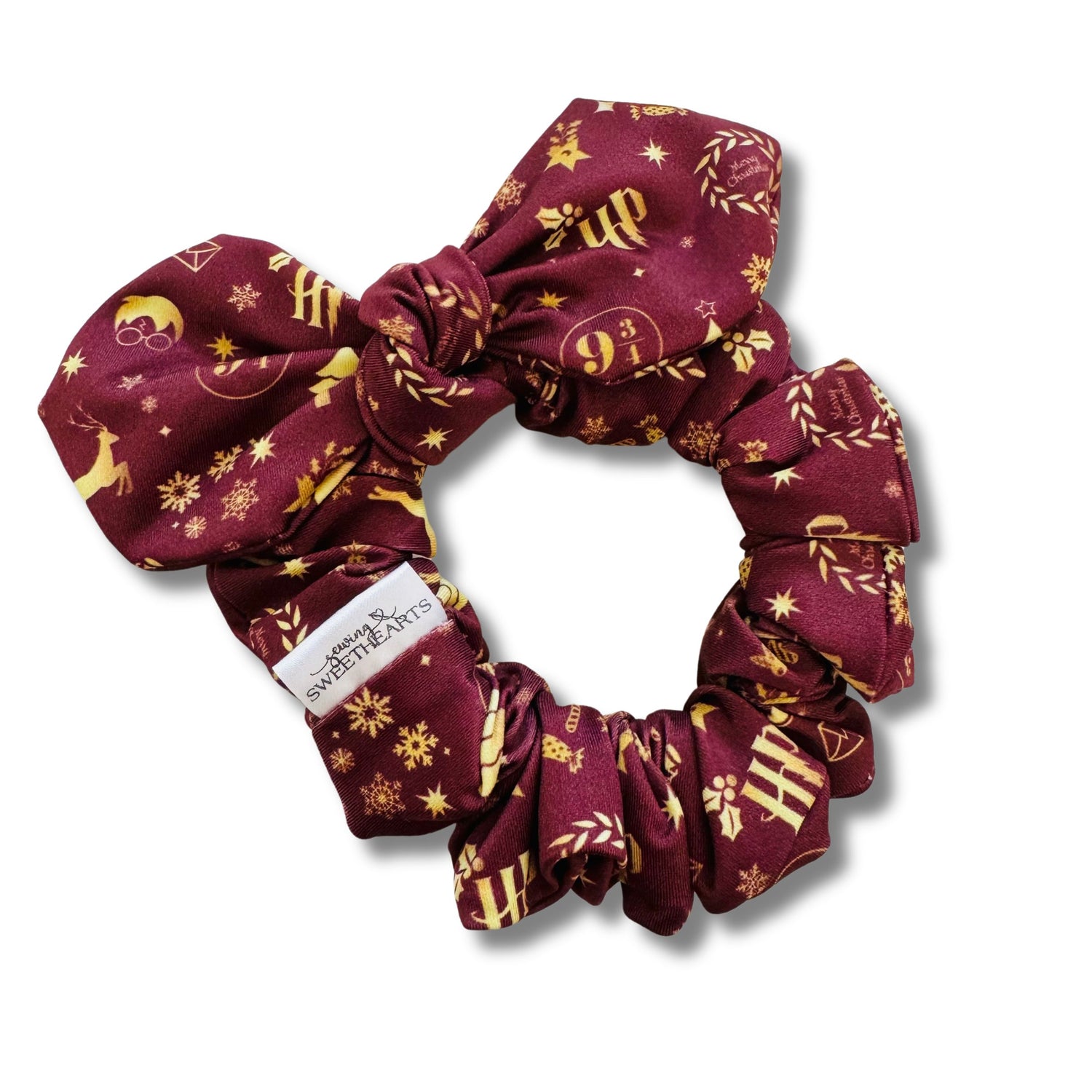 Holiday Wizards Bow Scrunchie  Sewing Sweethearts   