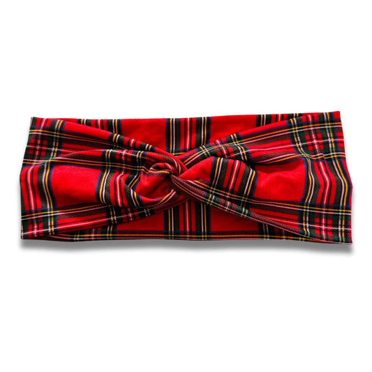 Red Plaid Sweetheart Headband (or removable tie option)  Sewing Sweethearts Sweetheart  