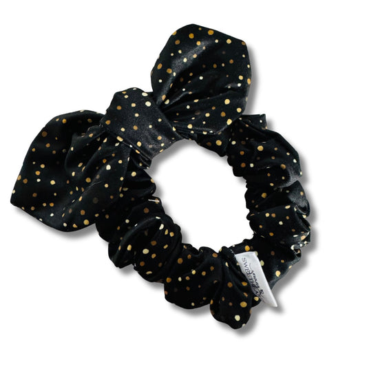 Golden Dots Bow Scrunchie  Sewing Sweethearts   