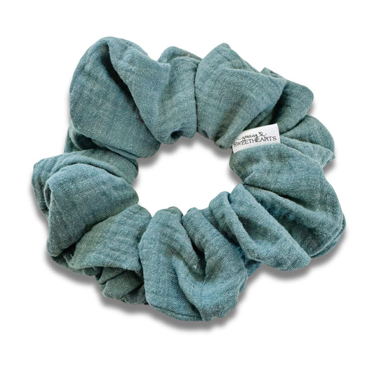 Dusty Green Muslin Scrunchie  Sewing Sweethearts   