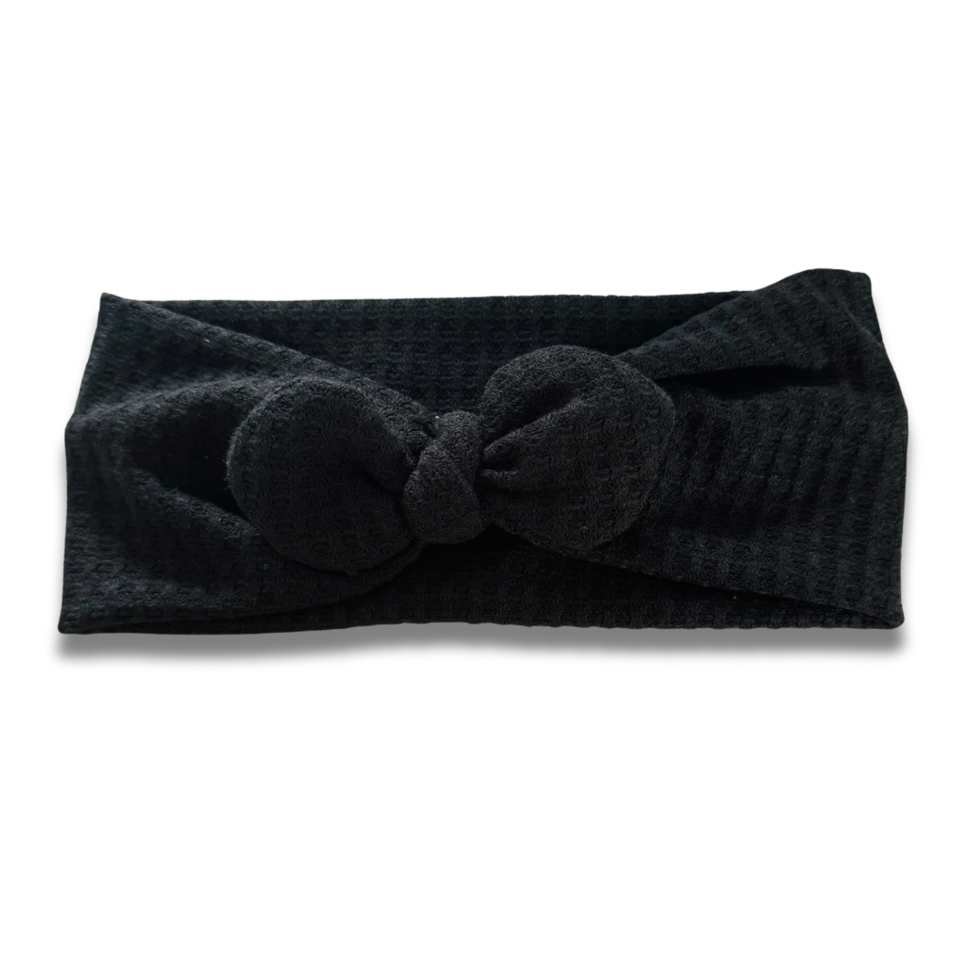 Black Waffle Knit Sweetheart (or removable tie option)  Sewing Sweethearts Sweetheart with removable tie  