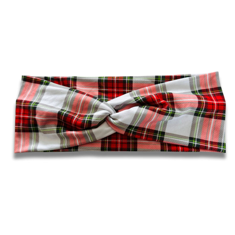 Holiday Plaid Sweetheart Headband (or removable tie option)  Sewing Sweethearts Sweetheart  