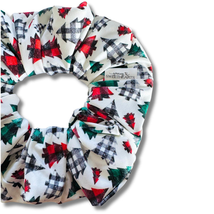 Buffalo Plaid Trees Scrunchie  Sewing Sweethearts   