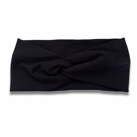 Black Bamboo Fleece Ear Warmer Sewing Sweethearts