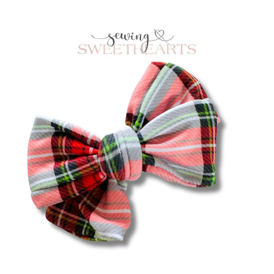 Holiday Plaid Bow  Sewing Sweethearts   