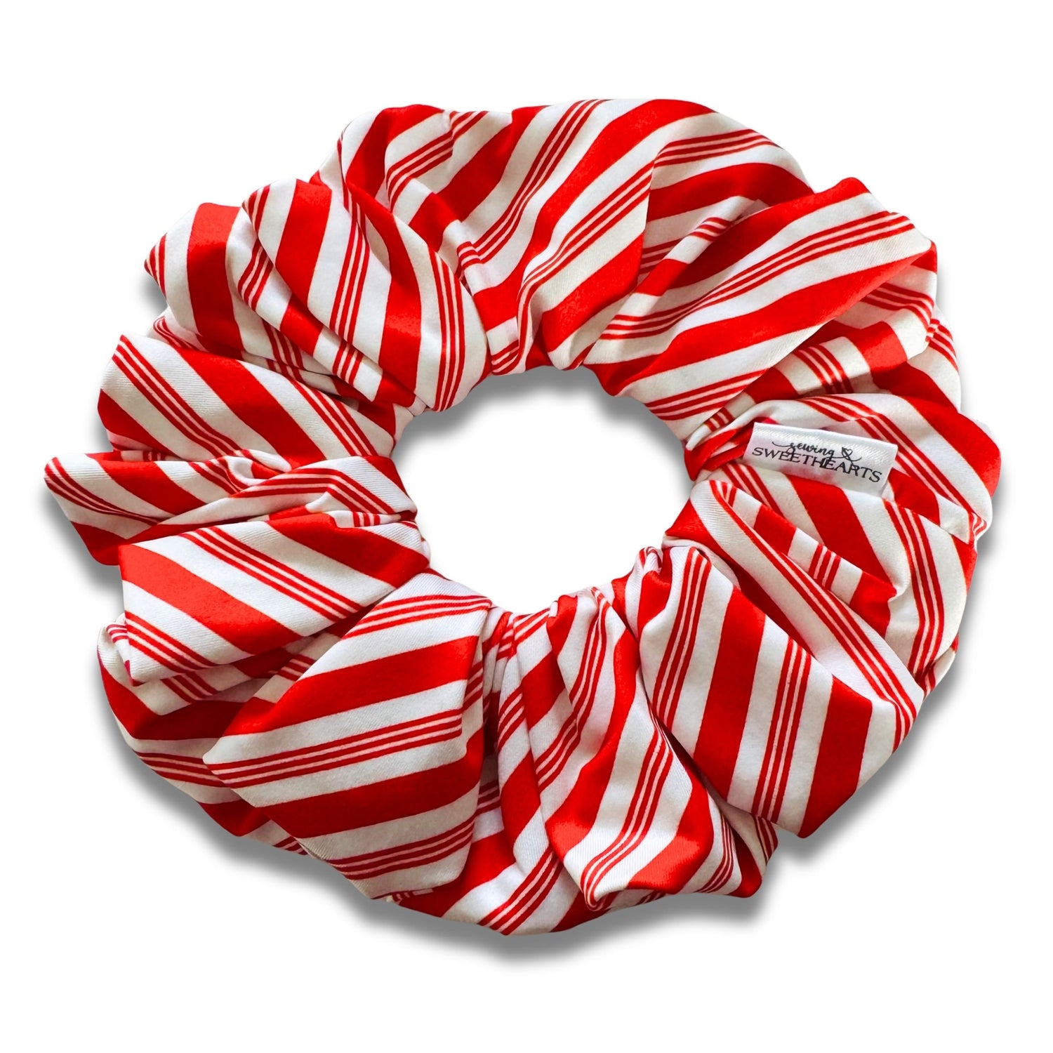 Candy Cane Stripe Scrunchie  Sewing Sweethearts   