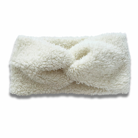 Ivory Sherpa Headband Sewing Sweethearts